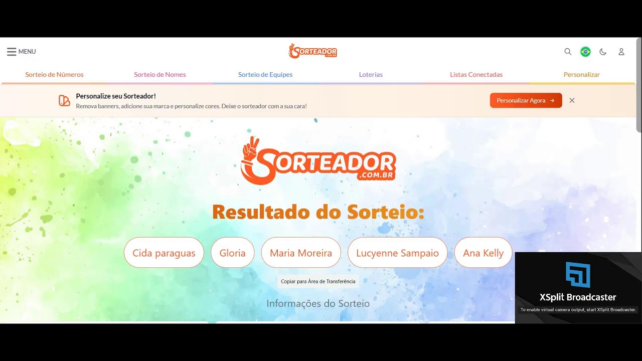 SORTEIO AÇAIS