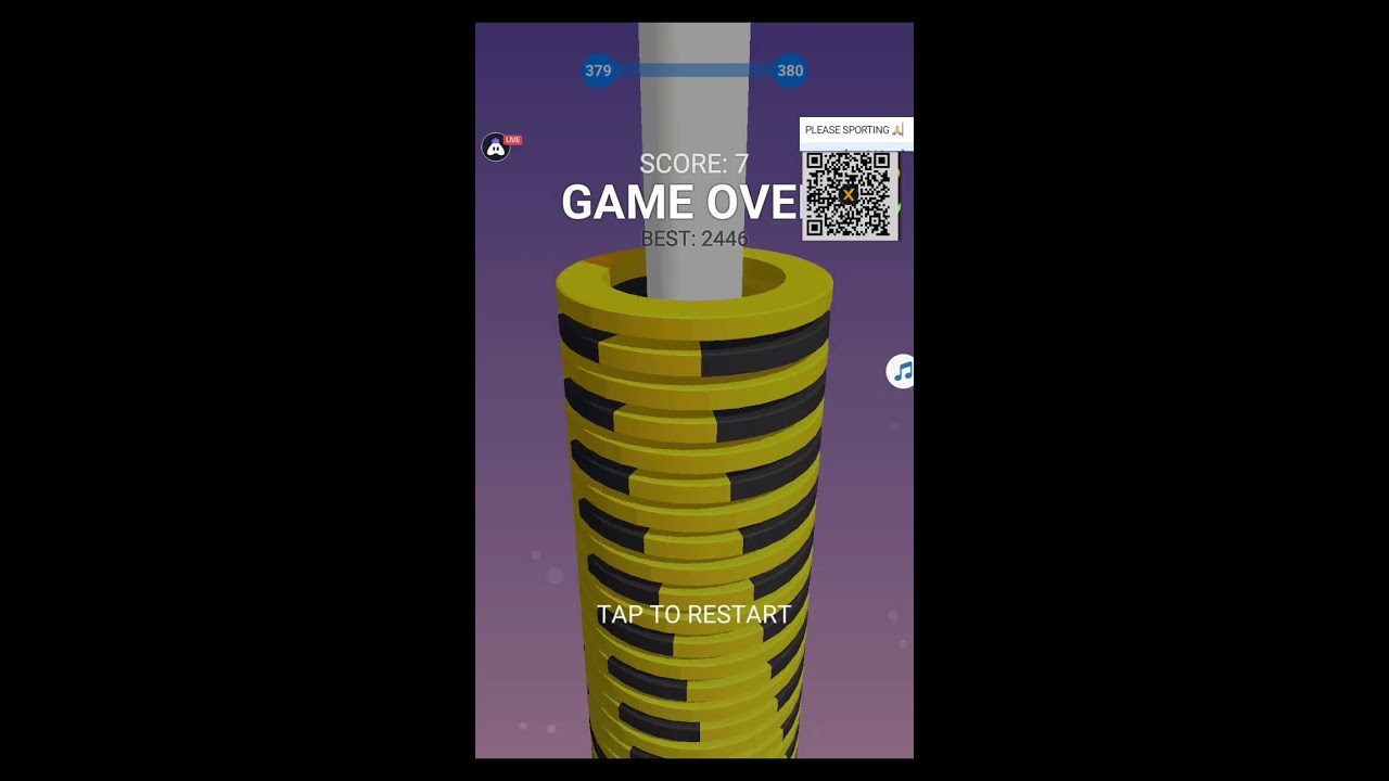 Stack Ball 3D 🔥 One Tap Smash Challenge | Ultimate Gameplay #shorts #live #livestream #shortlive