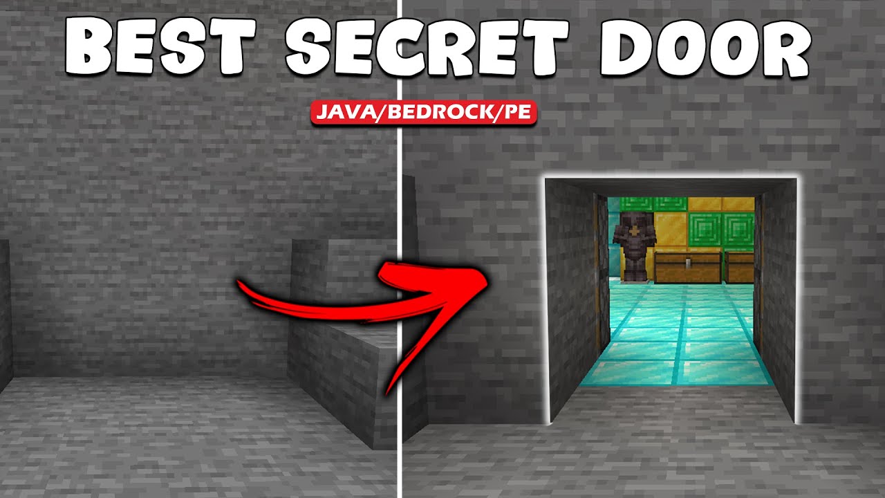 Minecraft 2x2 Flush Piston Door | Secret Door Minecraft (1.21+)
