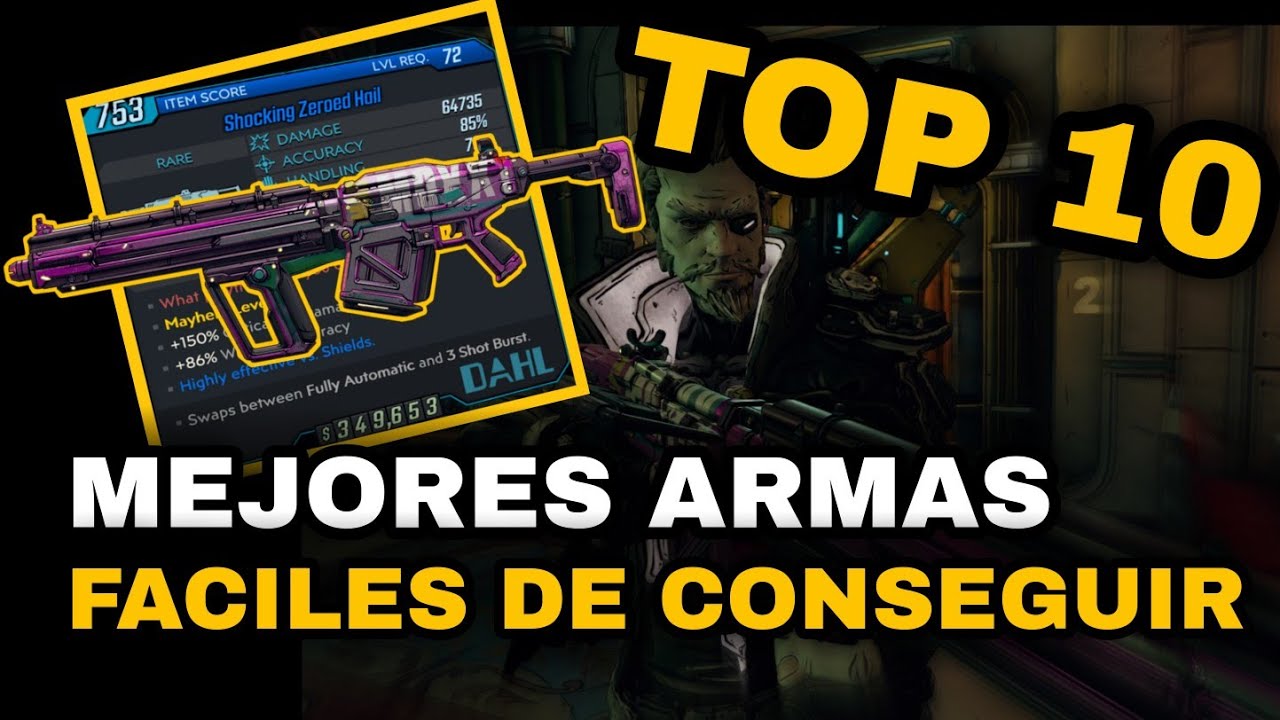 Top 10 armas fáciles de conseguir en Borderlands 3