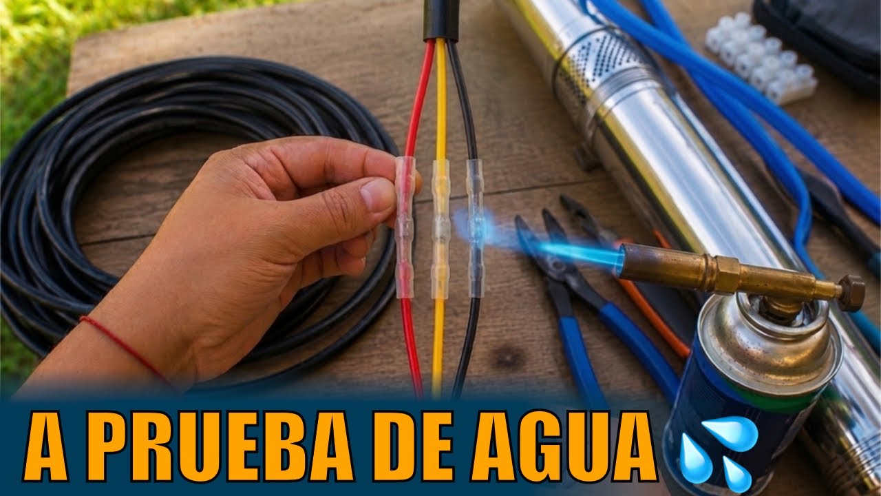 COMO CONECTAR CABLE SUMERGIBLE PARA BOMBA DE AGUA💧EMPALME ELÉCTRICO A PRUEBA DE AGUA‼️ POZO PROFUNDO