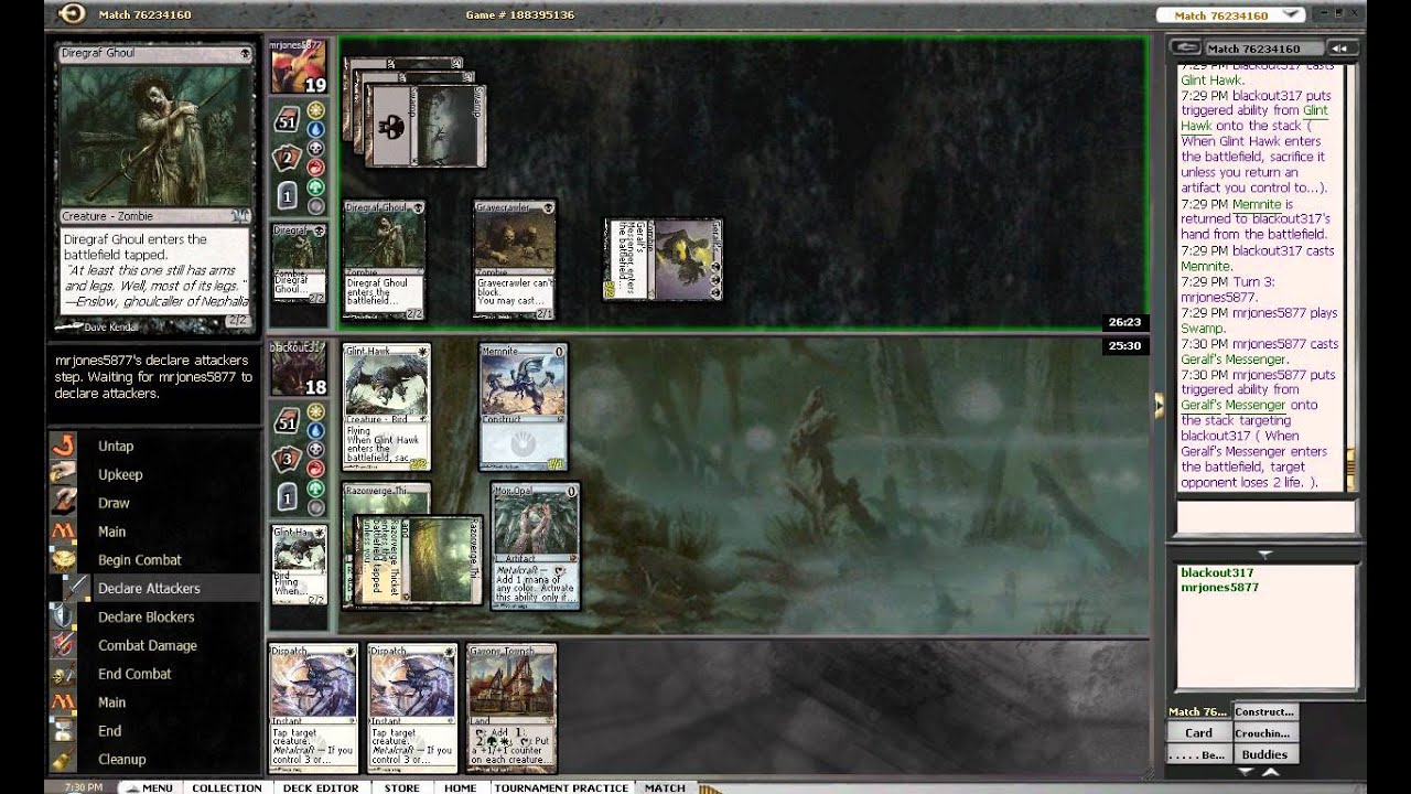 Standard Match- Tempered Steel vs BR Zombies Match magic the gathering mtg mtgo