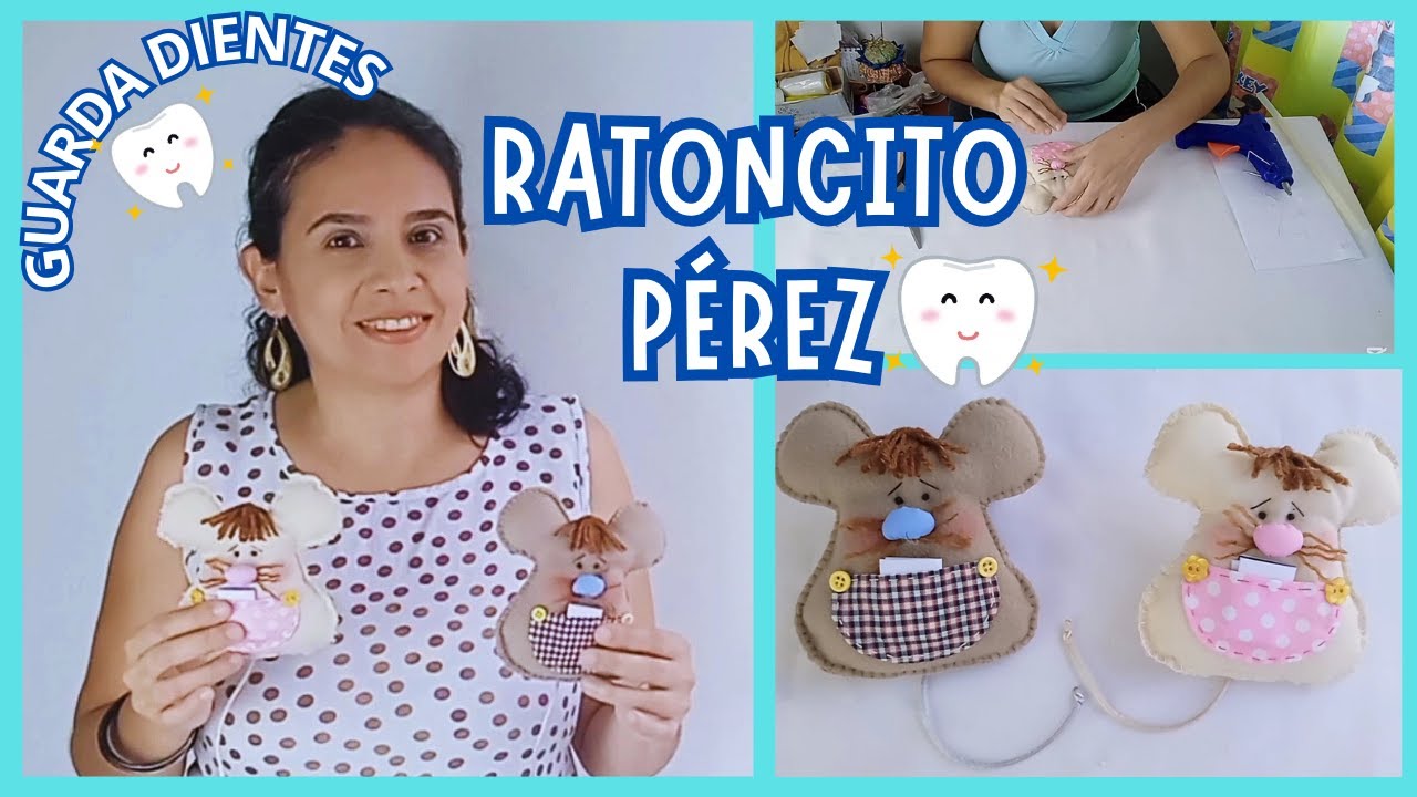 RATONCITO PÉREZ 🦷😁 GUARDA DIENTES/ PASO A PASO 🧵
