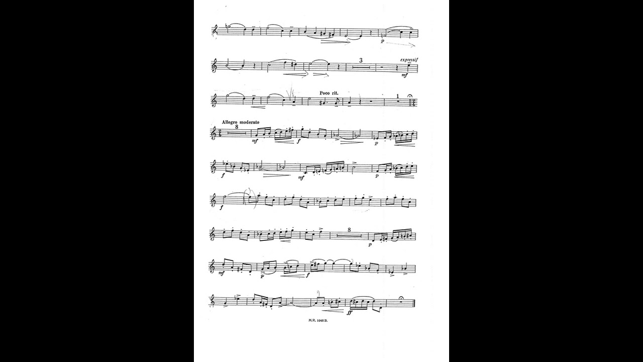 L. PICAVAIS. Piece pour concours for trumpet and piano.