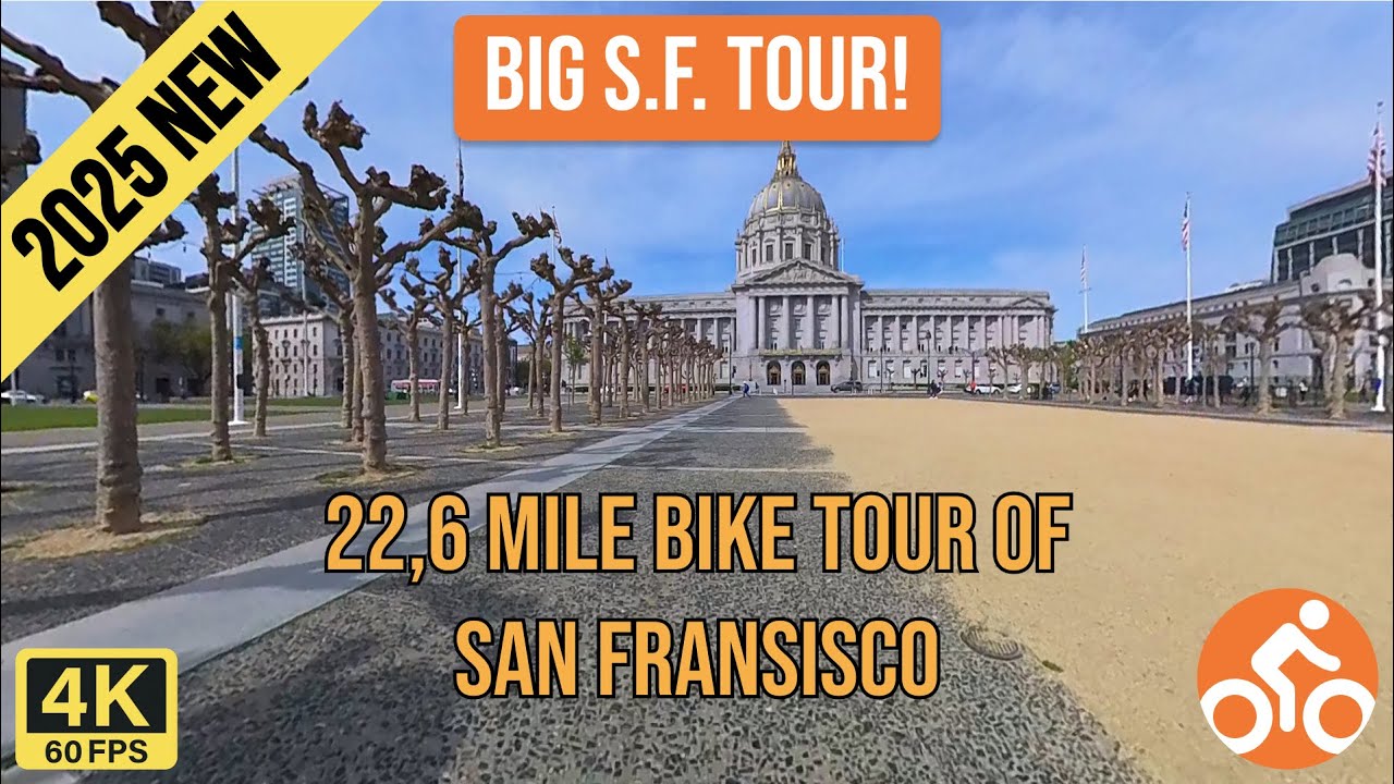 San Fransisco grand bike tour! 22 mile long bike tour. Bikingwithkash's longest ever video!