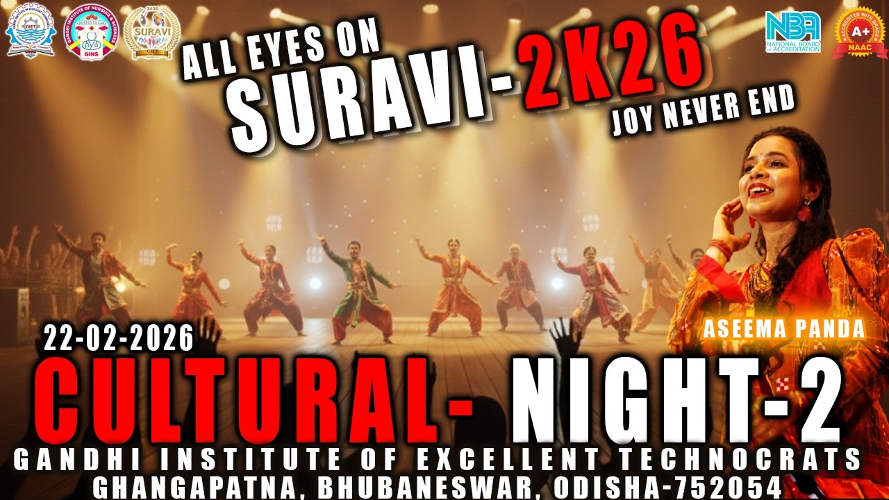 SURAVI Fest 2026 Cultural Night Day-2 | @G.I.E.TGhangapatna @AseemaPanda