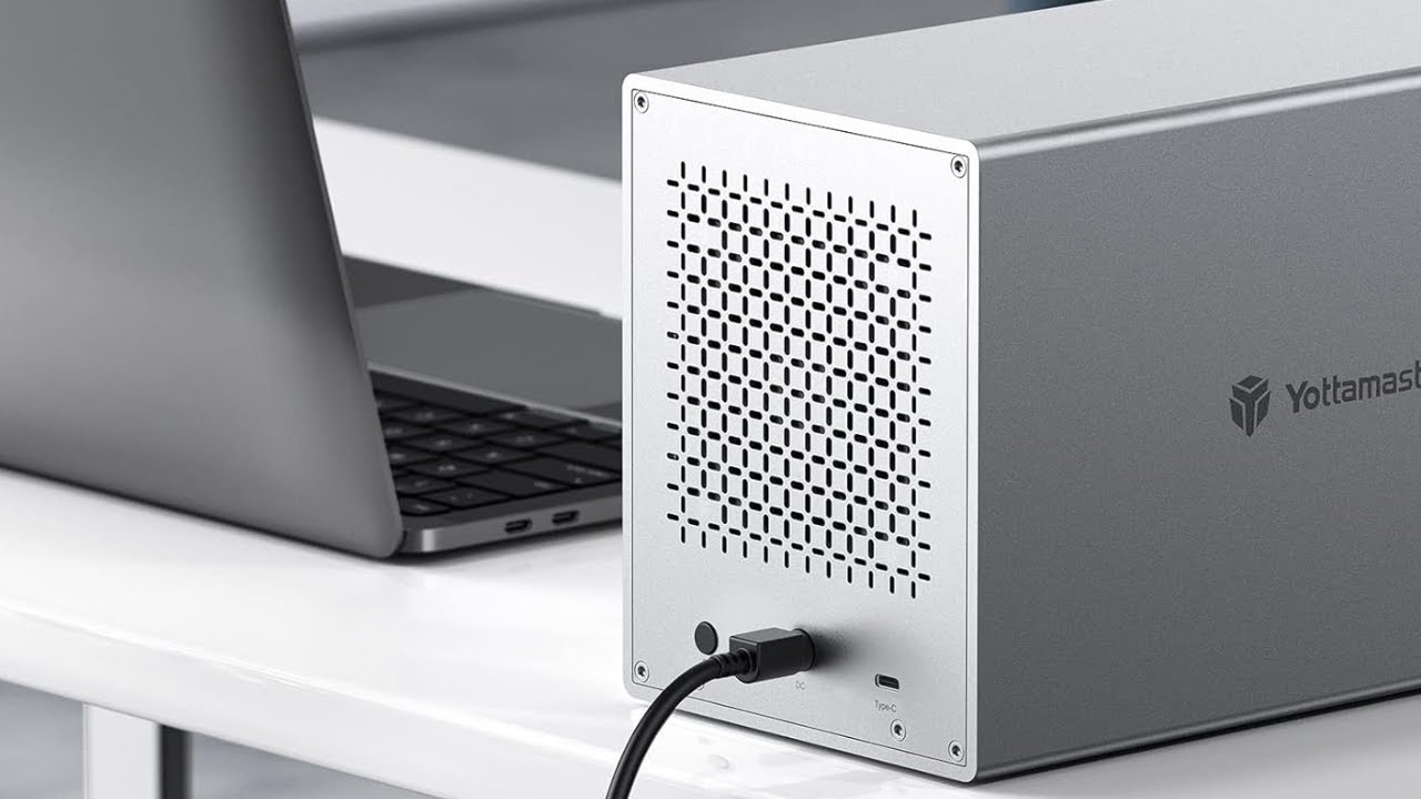 Yottamaster Aluminum 5 Bay USB3.1 Type C External Hard Drive Enclosure for 3.5 2.5 Inch SATA HDD SSD