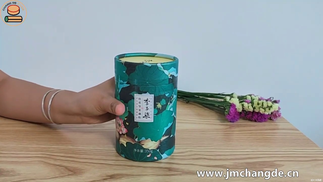 Eco-friendly paper tube for Lotus root powder.