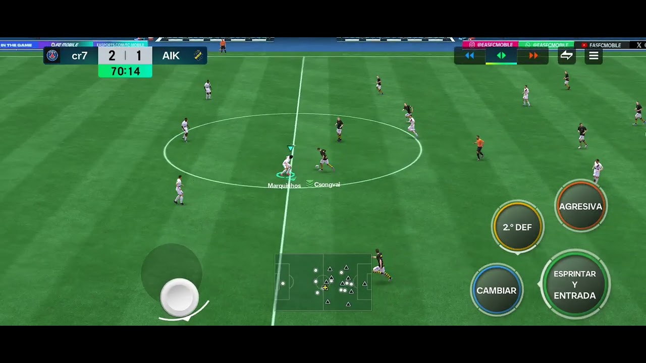 Jugando Fc Mobile 