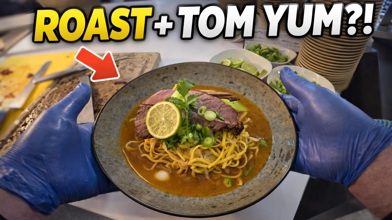 Roast Meat TWO Ways | Tom Yum Inspired Noodles vs Roast Dinner👌😊👍
