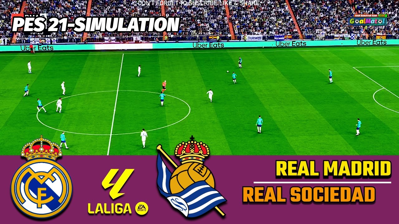 Real Madrid vs Real Sociedad | LA LIGA 2026 | PES 2021 Gameplay Simulation HD