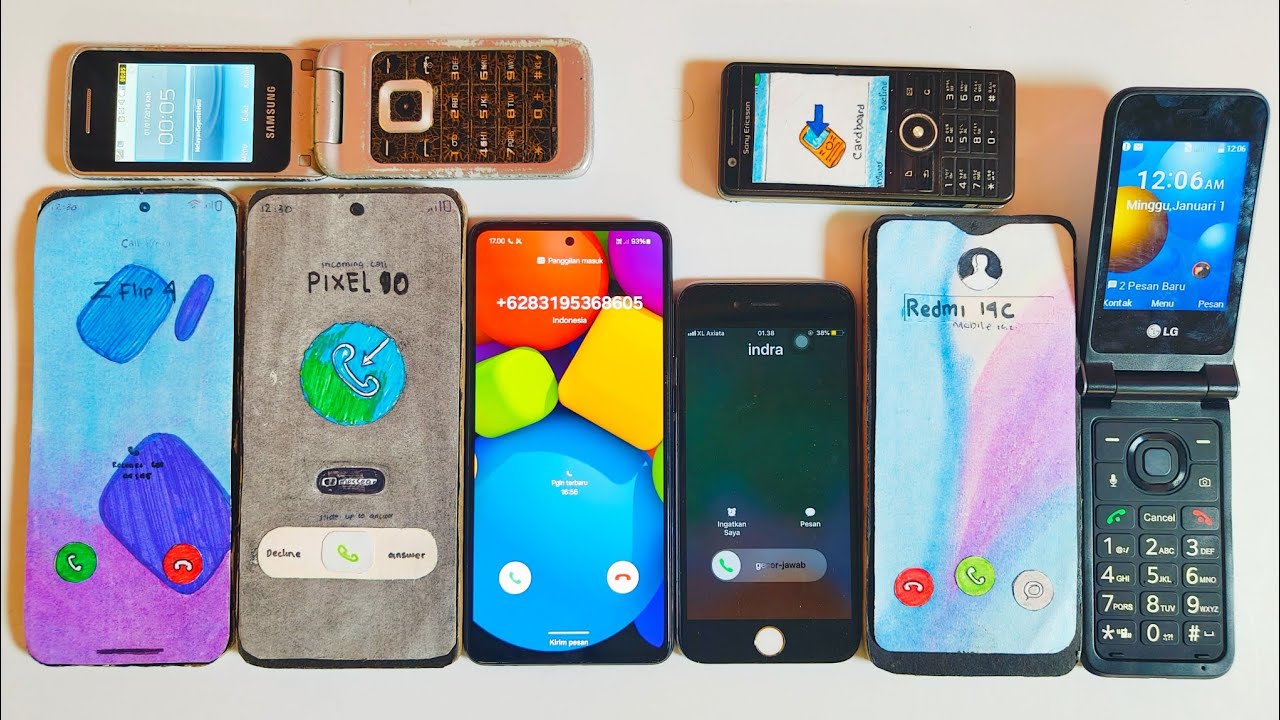 Galaxy Z flip 4 Gopixel 10 Samsung A53 + C3592 iPhone 6 Redmi 14c LG Sony| Guess Who incoming Call