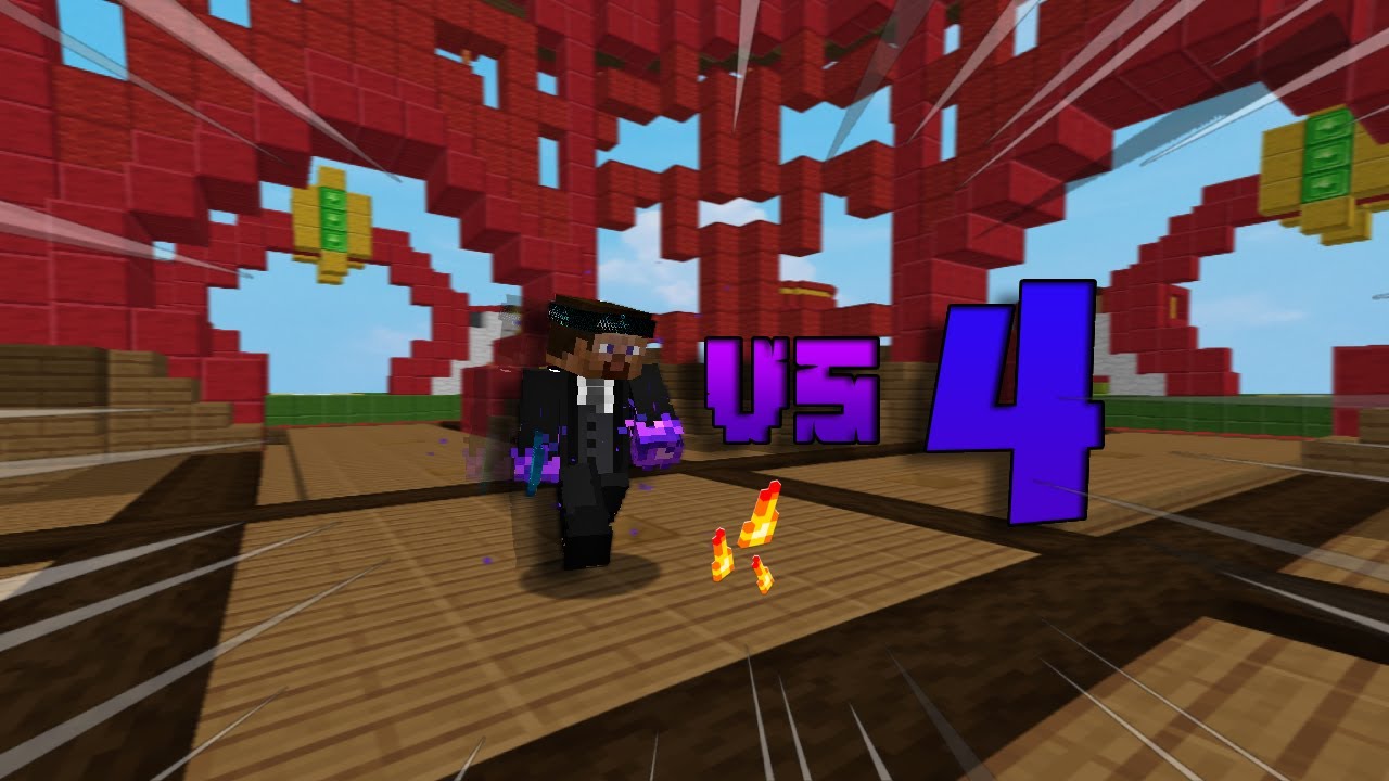 Szalony 4v1 Clutch na Bedwars Przeciwko Spoceńcom!