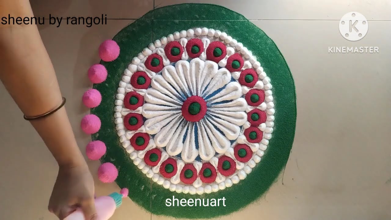Beautiful Rangoli angoli Design #rangoli #hdrangoli #indianart #easyrangoli #rangolidesign #rangoli 