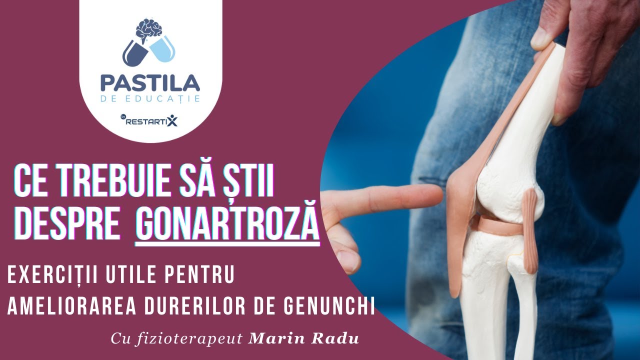 🦵️𝐄𝐗𝐄𝐑𝐂𝐈𝐓𝐈𝐈 𝐏𝐄𝐍𝐓𝐑𝐔 𝐆𝐎𝐍𝐀𝐑𝐓𝐑𝐎𝐙𝐀 (sau durerea de genunchi) | Cu Fizioterapeut M.PT Marin Radu