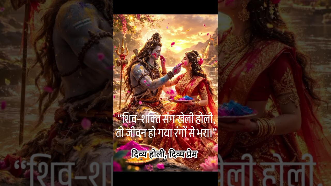 शिव&ndash;शक्ति के रंग में रंगा जीवन 🔱🌸 #ShivShakti #DivyaHoli #Mahadev #ShivBhakti #HoliSpecial