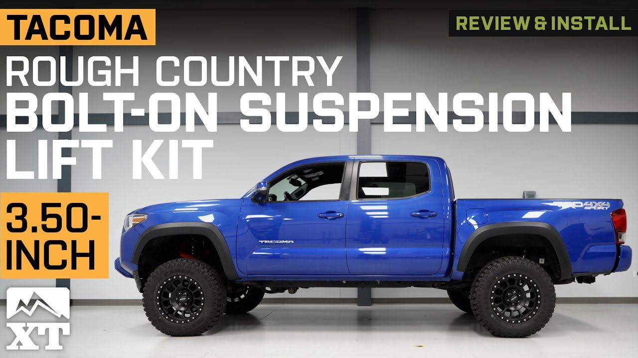 2005-2023 Tacoma Rough Country 3.50-Inch Bolt-On Suspension Lift Kit Review & Install