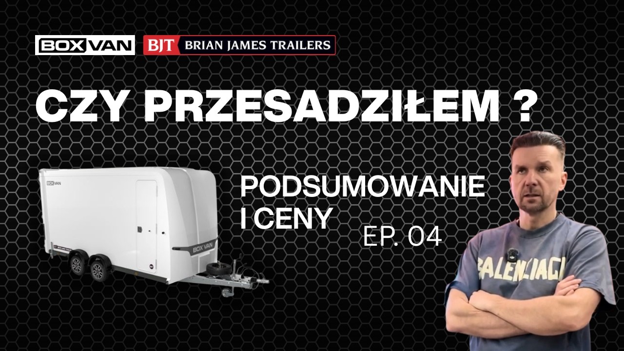 Podsumowanie i ceny przyczepy BoxVan  /  Summary and Prices