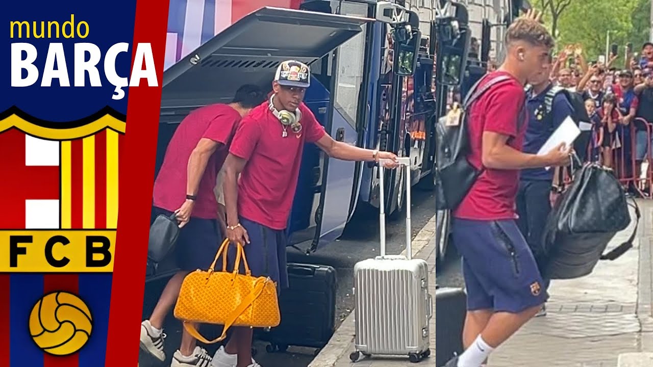 BARÇA | La LLEGADA de los JUGADORES del FC BARCELONA a MADRID para el PARTIDO ante el RAYO VALLECANO