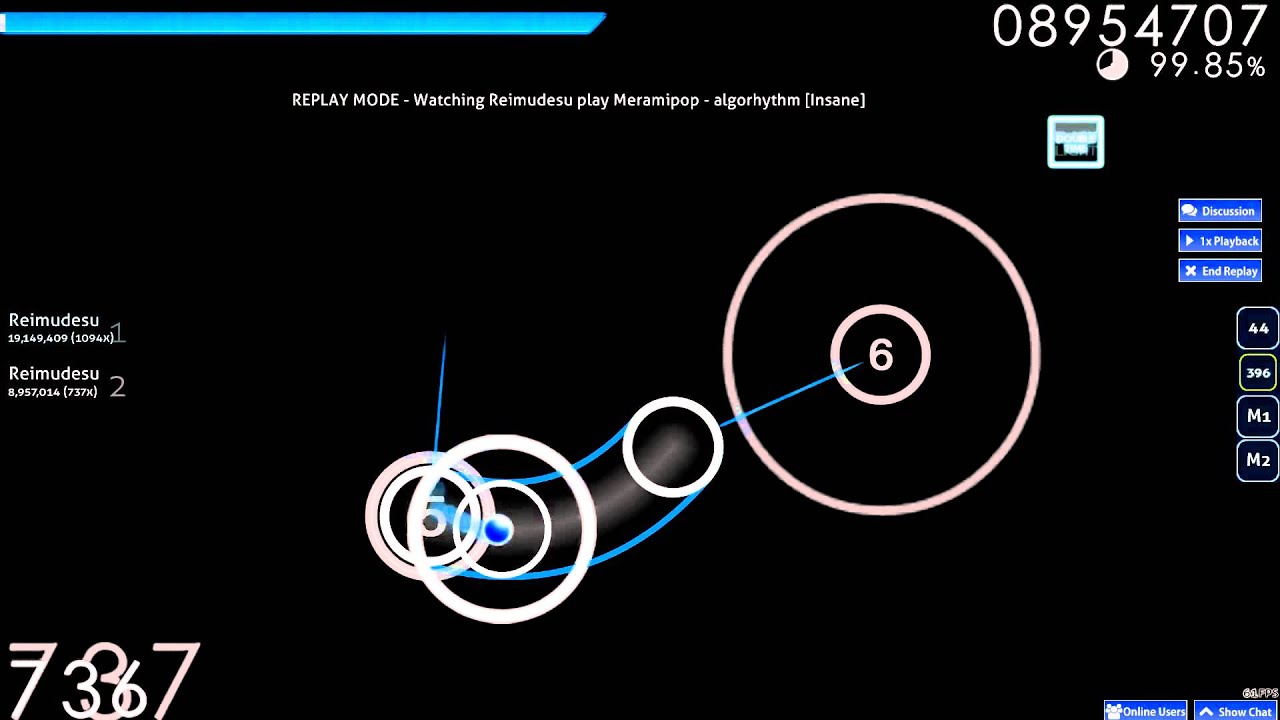 [Osu!] [DT] Reimudesu Meramipop - Algorhythm [Insane] | S Rank 99.36% | 1080p 60FPS