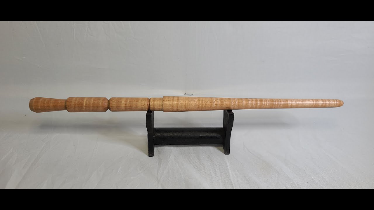 Thin Tiger Striped Maple Wood Wand