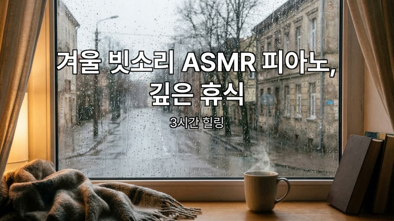 수면제 없이 3분 만에 기절 💤 피로한 뇌를 씻어내는 겨울 빗소리