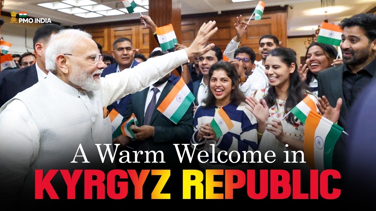 PM Modi gets a Warm Welcome in Kyrgyz Republic