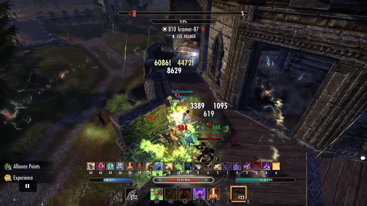 ESO: STAMINA WARDEN 1vX - MOVEMENT SKILLS ON POINT !!! | WRATHSTONE