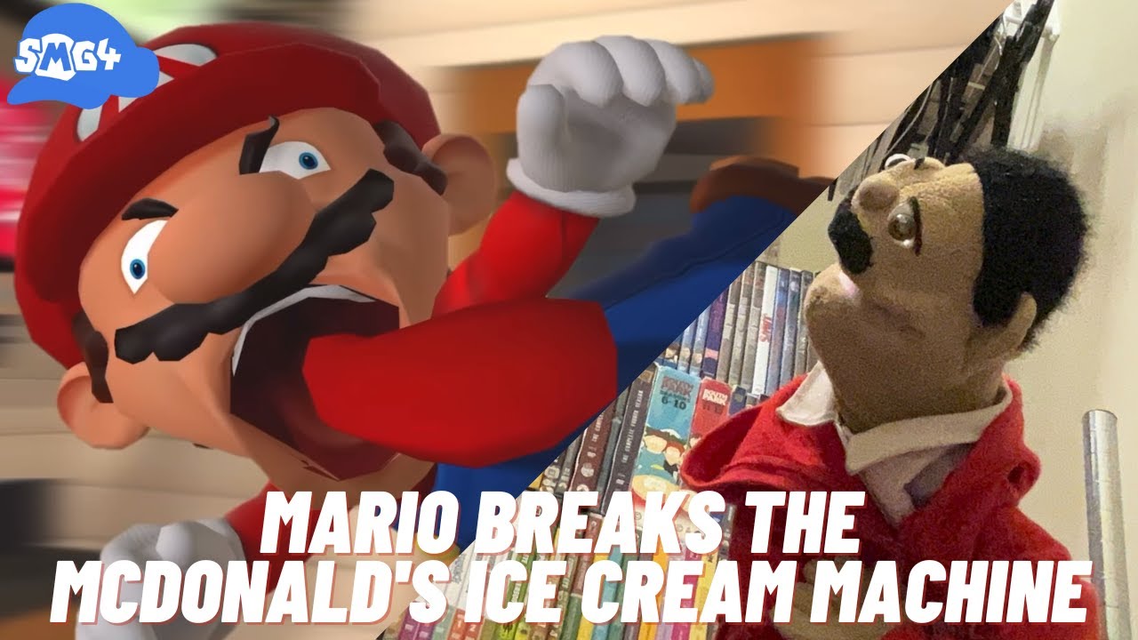 SMG4: Mario Breaks The McDonald's Ice Cream Machine Reaction (Puppet Reaction)