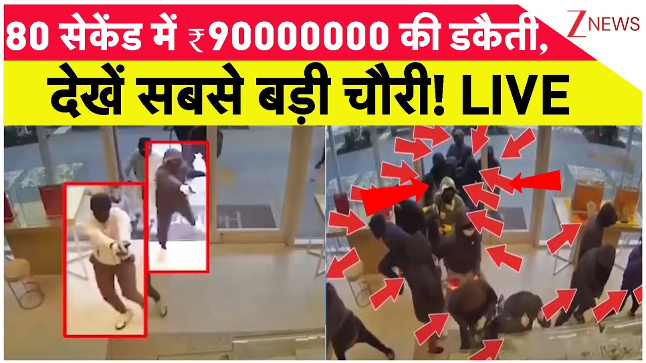 Jewellery Heist in America: 80 सेकेंड में ₹90000000 की डकैती, देखें सबसे बड़ी चौरी! LIVE | US