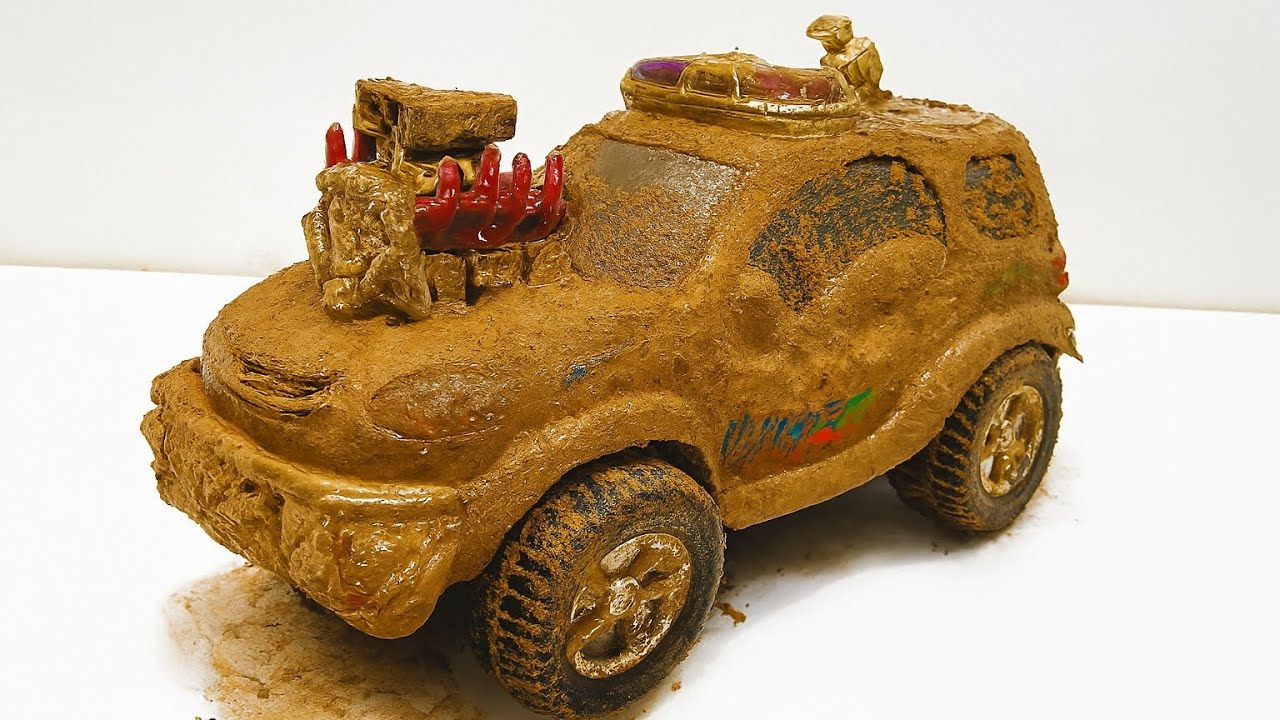 The surreal cleaning processing of a 1:23 scale toy police car - Off-RoadAdventure🚓⚡️