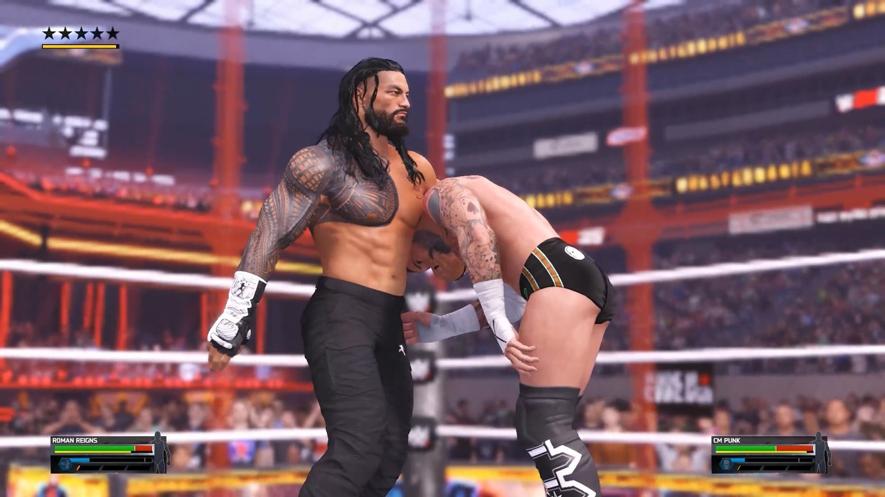 OTC Roman Reigns Vs CM Punk - Hell In a Cell Match - WWE 2K25 Legendary Gameplay