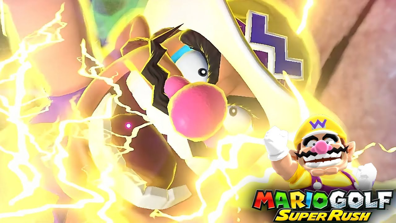 Mario Golf Super Rush Wario vs Pauline in Balmy Dunes