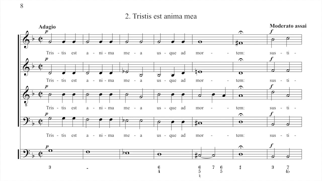 Michael Haydn - Responsoria in Coena Domini - 2. Tristis est anima mea [Score video]