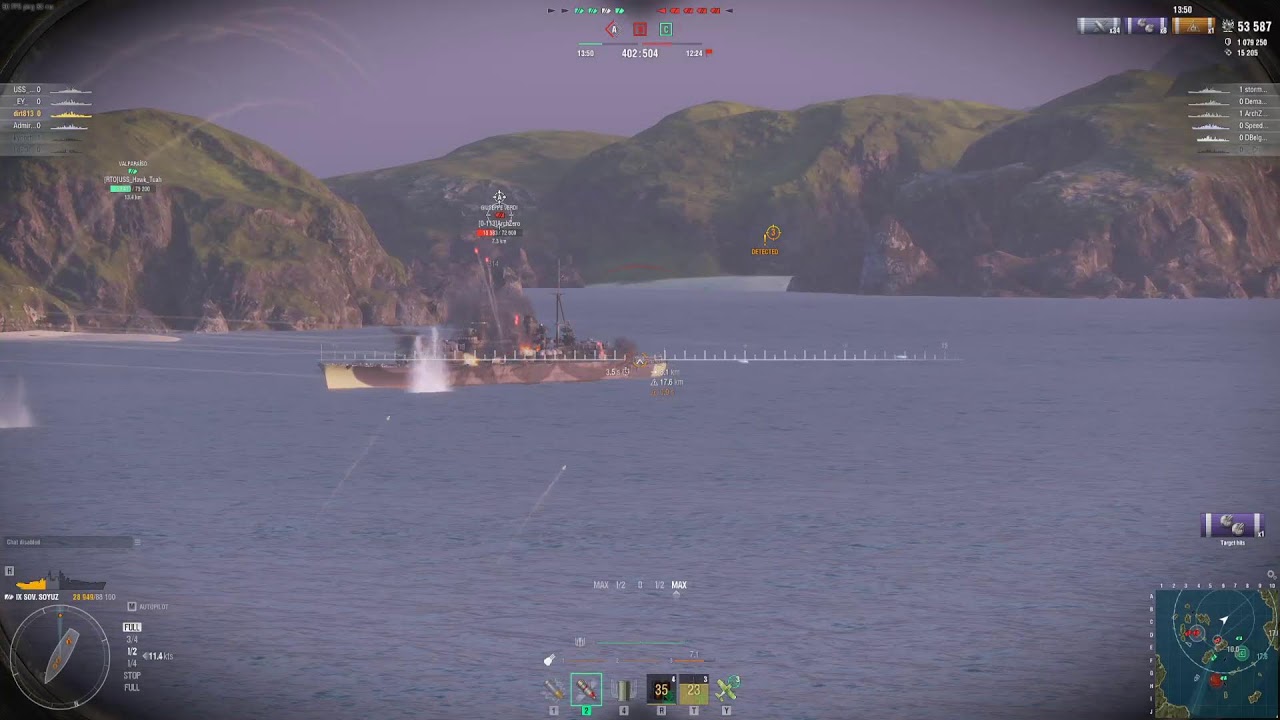 Dirt813 playing World of Warship Rank.