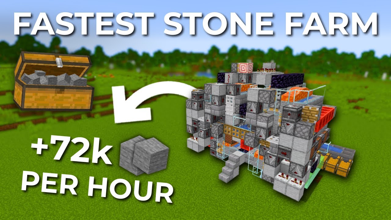 Minecraft FASTEST Stone Farm 1.21 | +72,000 Per Hour