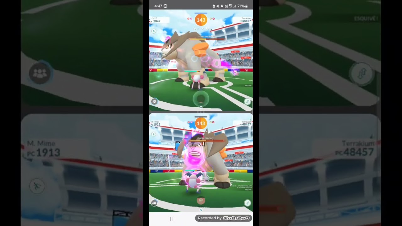 Mr Mime vs Terrakion duo in windy (SD/E, mega boosted) - Pokemon Go