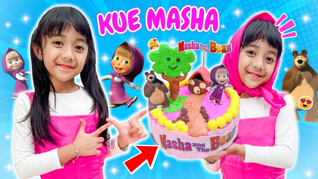 SAMANTHA BIKIN KUE MASHA AND THE BEAR VIRAL !! CHALLENGE SERU DEKOR CAKE