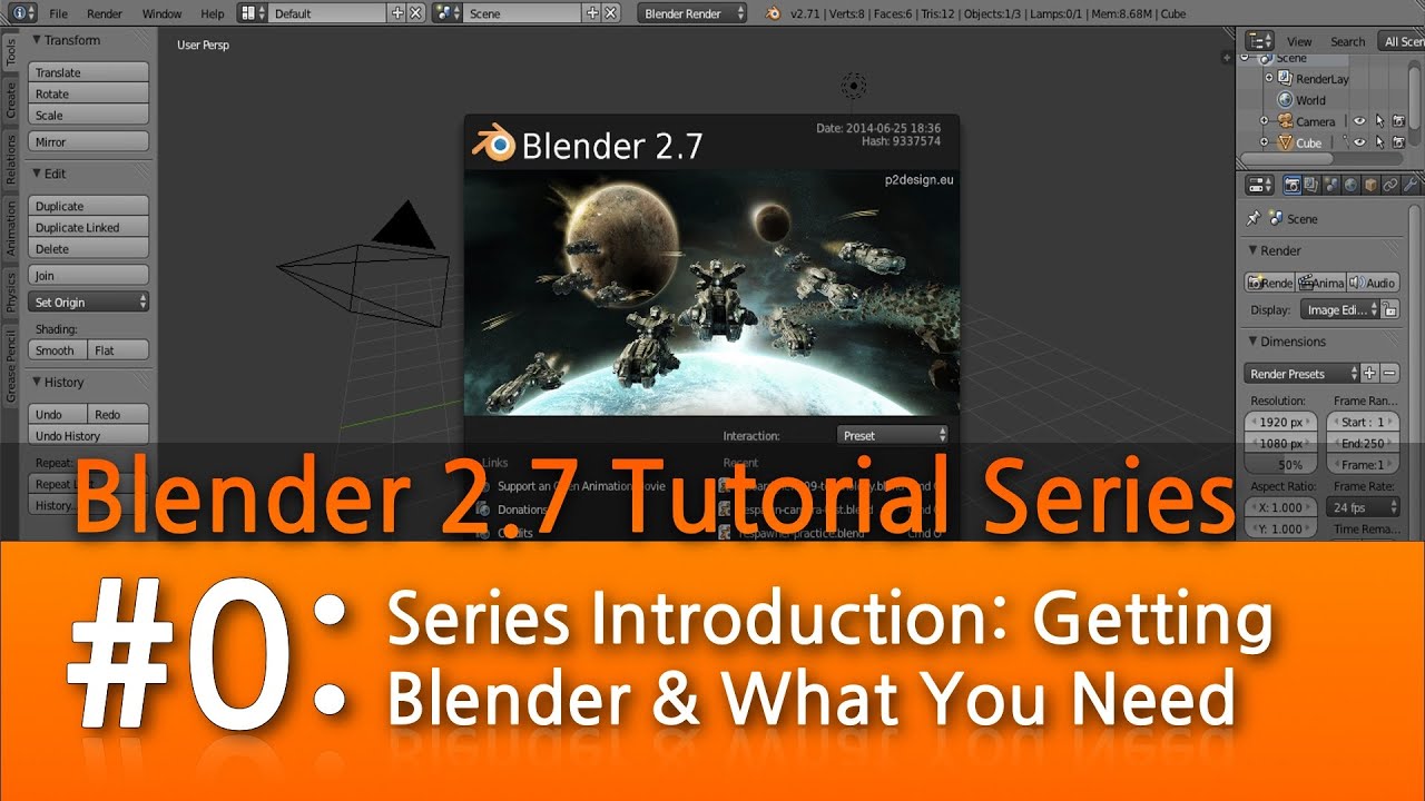 Урок Blender 2.7 №0: Введение #b3d