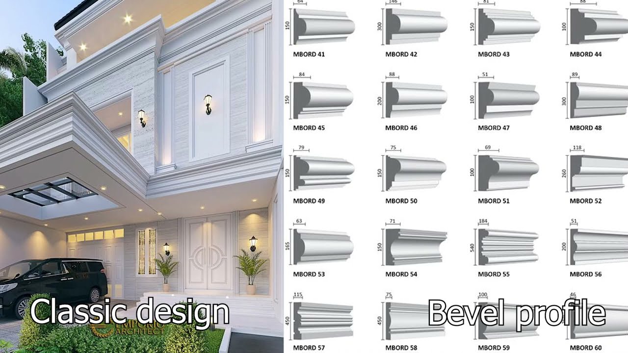 Lanter Design | villa exterior, Cornice design, Classic house exterior in 3ds max | bevel profile