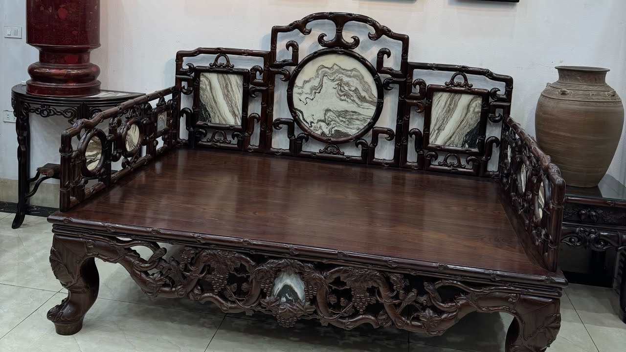 Siêu phẩm sập 3 thành gỗ trắc mẫu tàu 