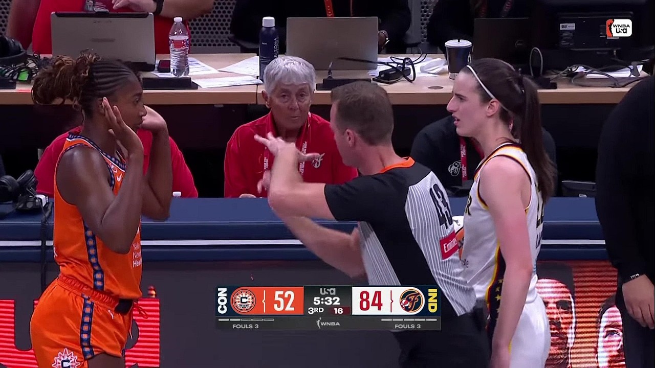 👀 TECH, Miller swipes at Caitlin Clark after whistle | Indiana Fever WNBA Women's Basketball NBA