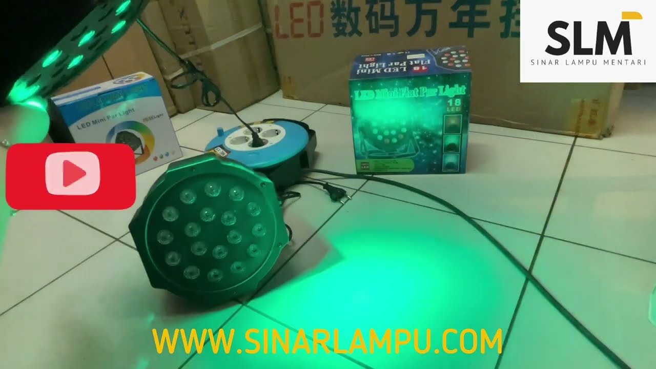 Lampu Sorot RGB Warna Warni 18 Mata Mini PAR Light