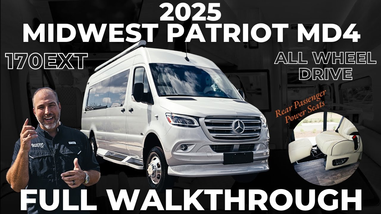 Discover the 2025 Midwest Patriot MD4 170EXT AWD Sprinter | Ultimate Off-Grid Luxury Class B Van!