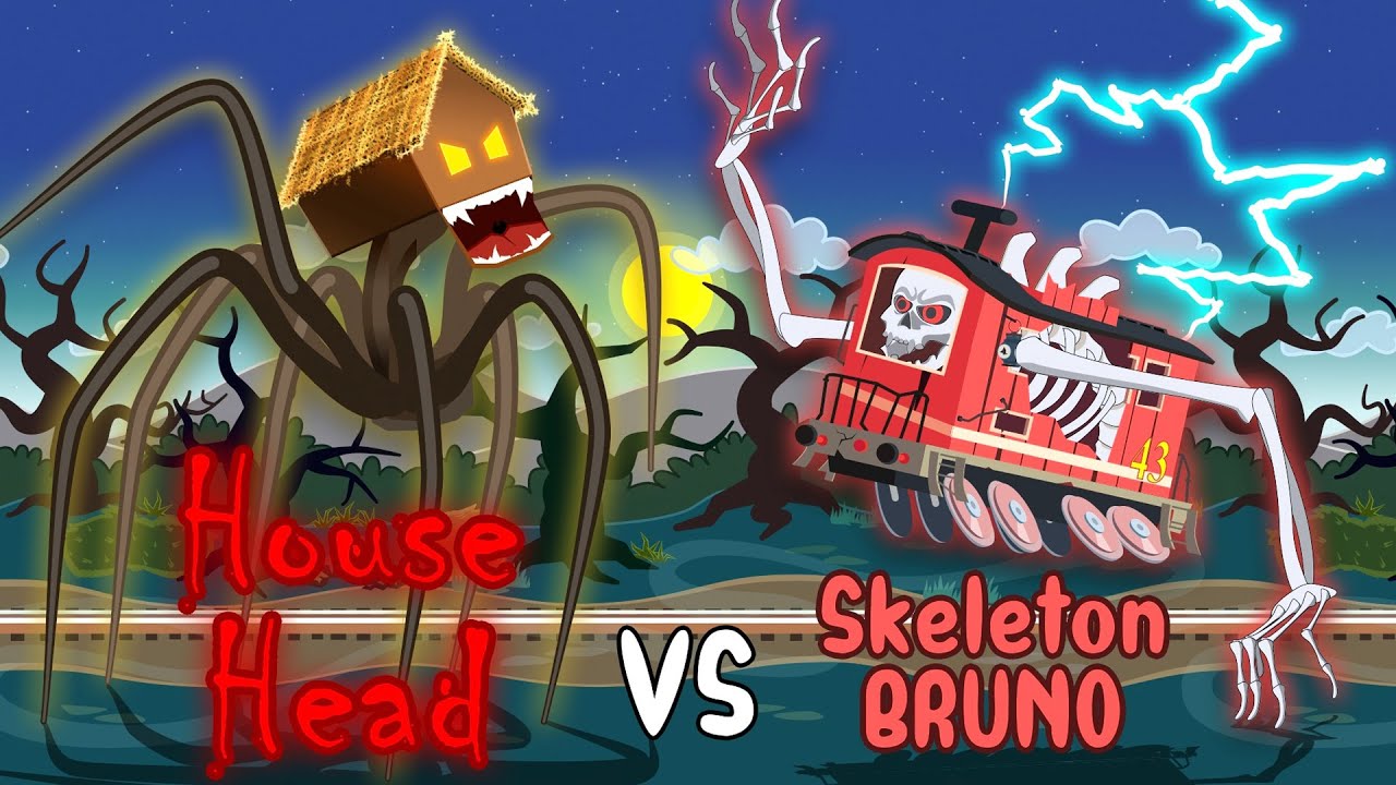Skeleton Bruno VS House Head | Monster Battle #soloanimation