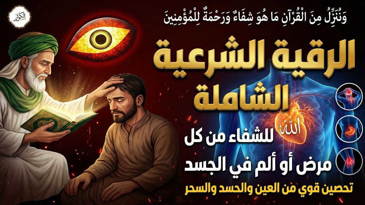 رقية شرعية للشفاء من أي مرض أو ألم في الجسد و السكينة بإذن الله ☪🕌 شغلها و أنت نائم