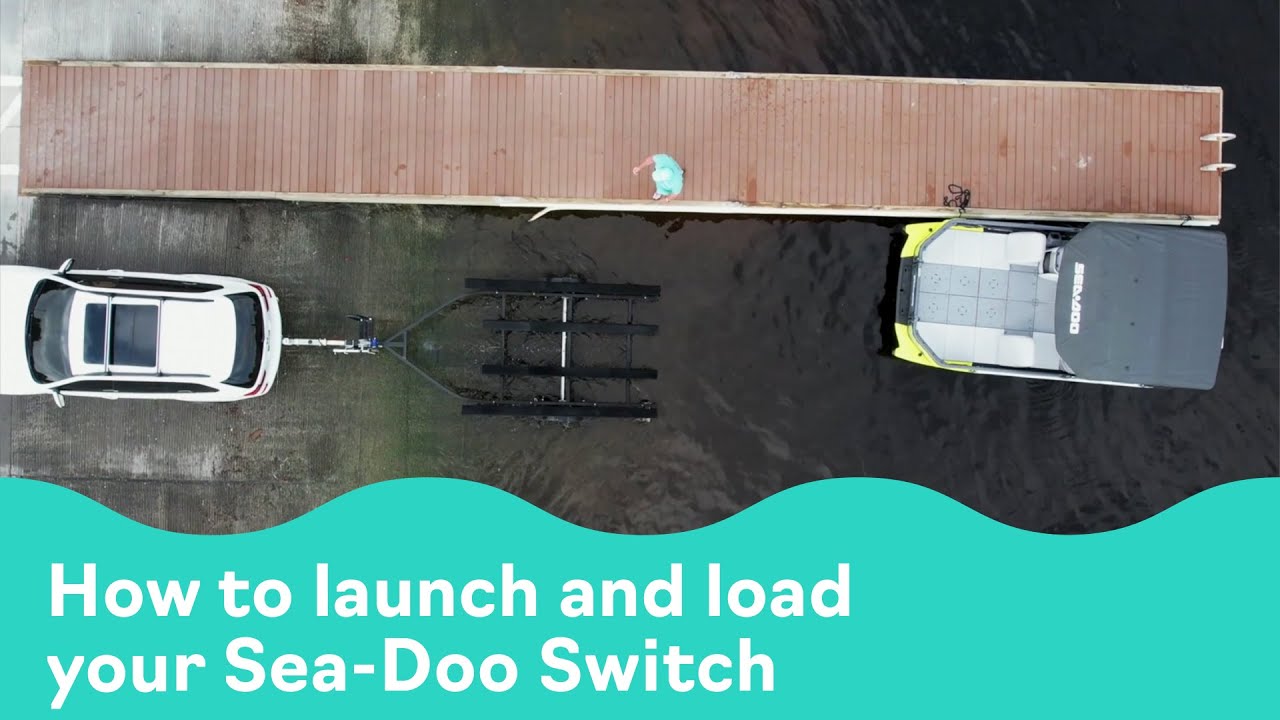 Как спустить на воду и загрузить Sea-Doo Switch (понтонную лодку)