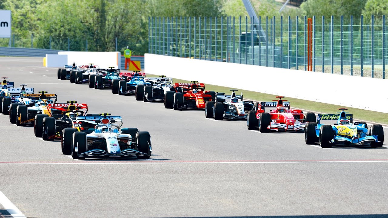 F1 2022 Cars vs F1 2005 Cars at Spa GP