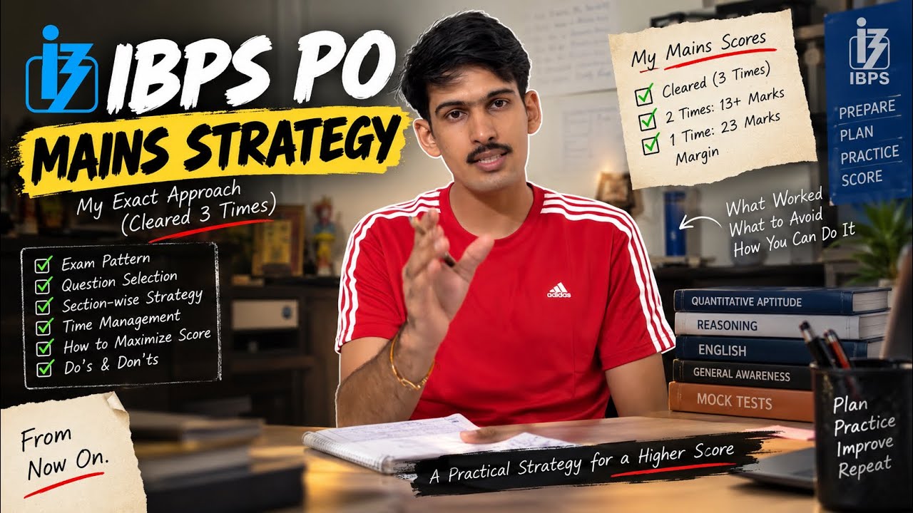 How I Cleared IBPS PO Mains 3 Times | My Complete Strategy| #ibpspo #sbi #rrb #stretagy #reasoning 