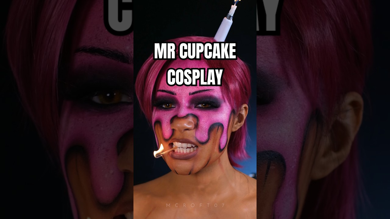 Mr Cupcake cosplay makeup #makeup #bodypaint #fivenightsatfreddys